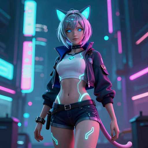 Cyberpunk Cat-Girls